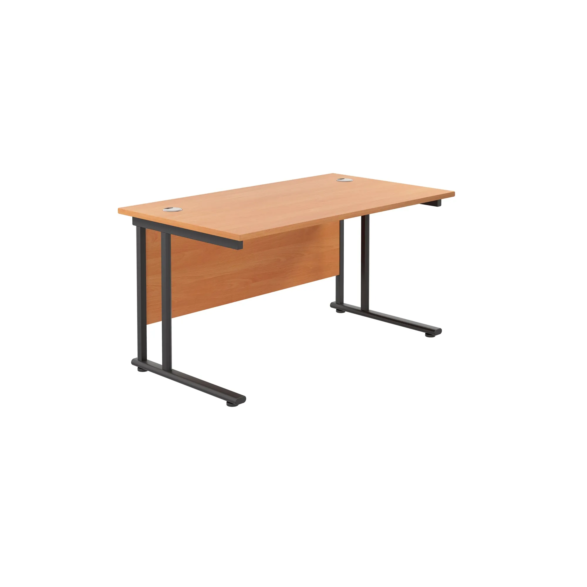 Twin Upright Straight 1400mm Desk