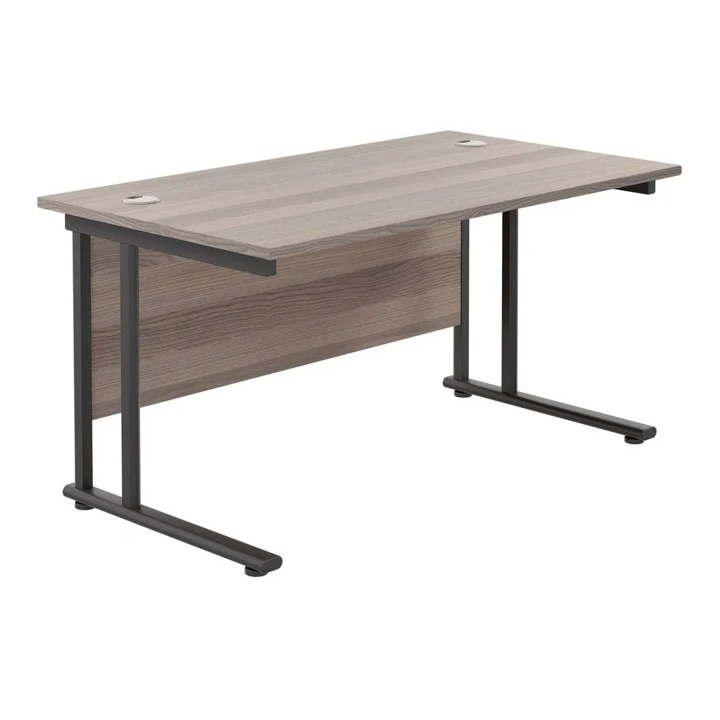 Twin Upright Straight 1400mm Desk