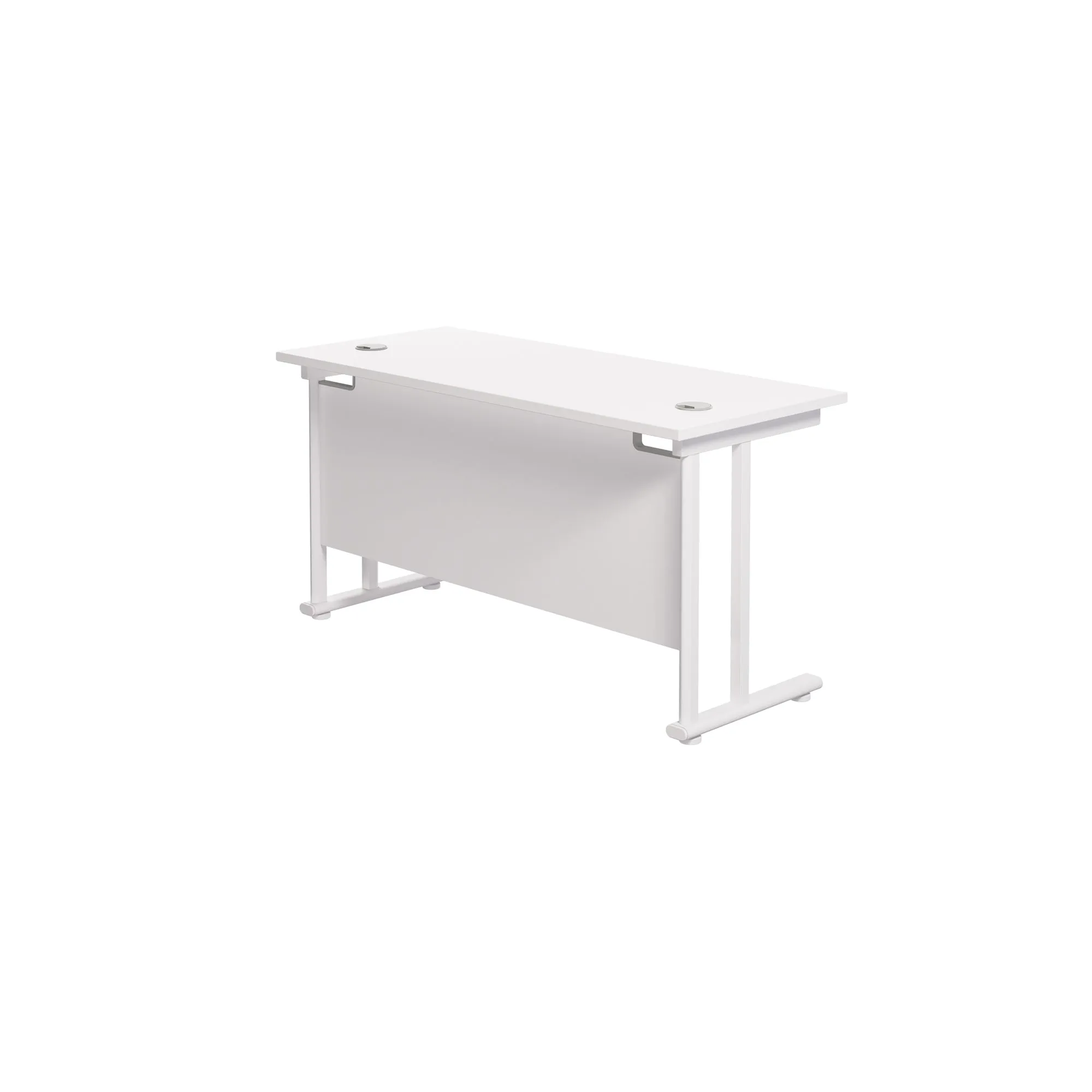 Twin Upright Straight 1400mm Slim Desk
