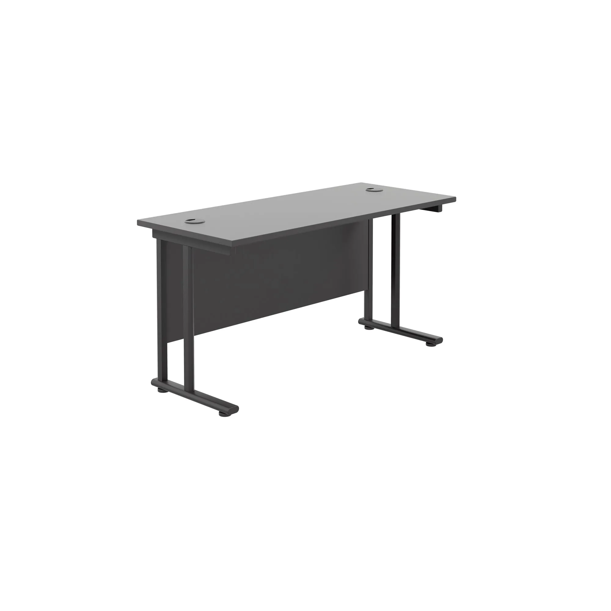 Twin Upright Straight 1400mm Slim Desk