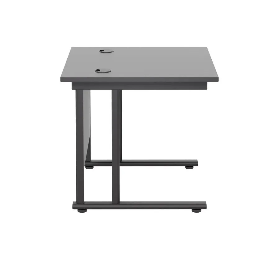 Twin Upright Straight 800mm Desk
