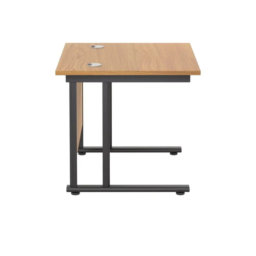 Twin Upright Straight 800mm Desk