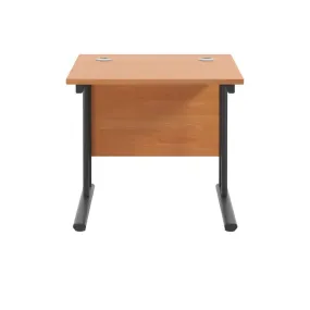 Twin Upright Straight 800mm Desk