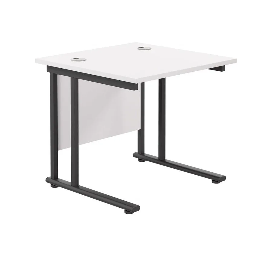 Twin Upright Straight 800mm Desk