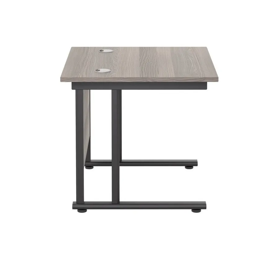 Twin Upright Straight 800mm Desk