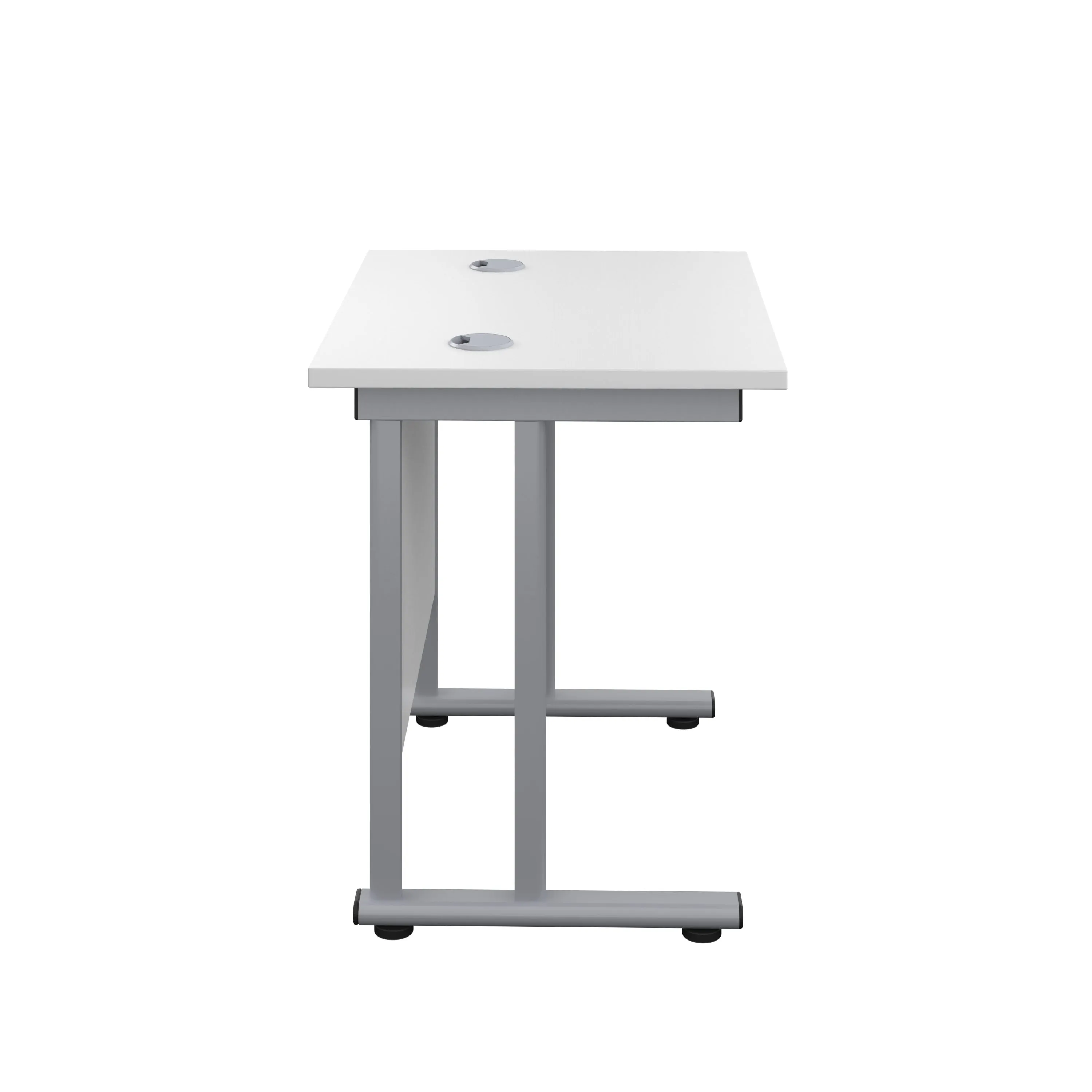 Twin Upright Straight 800mm Slim Desk