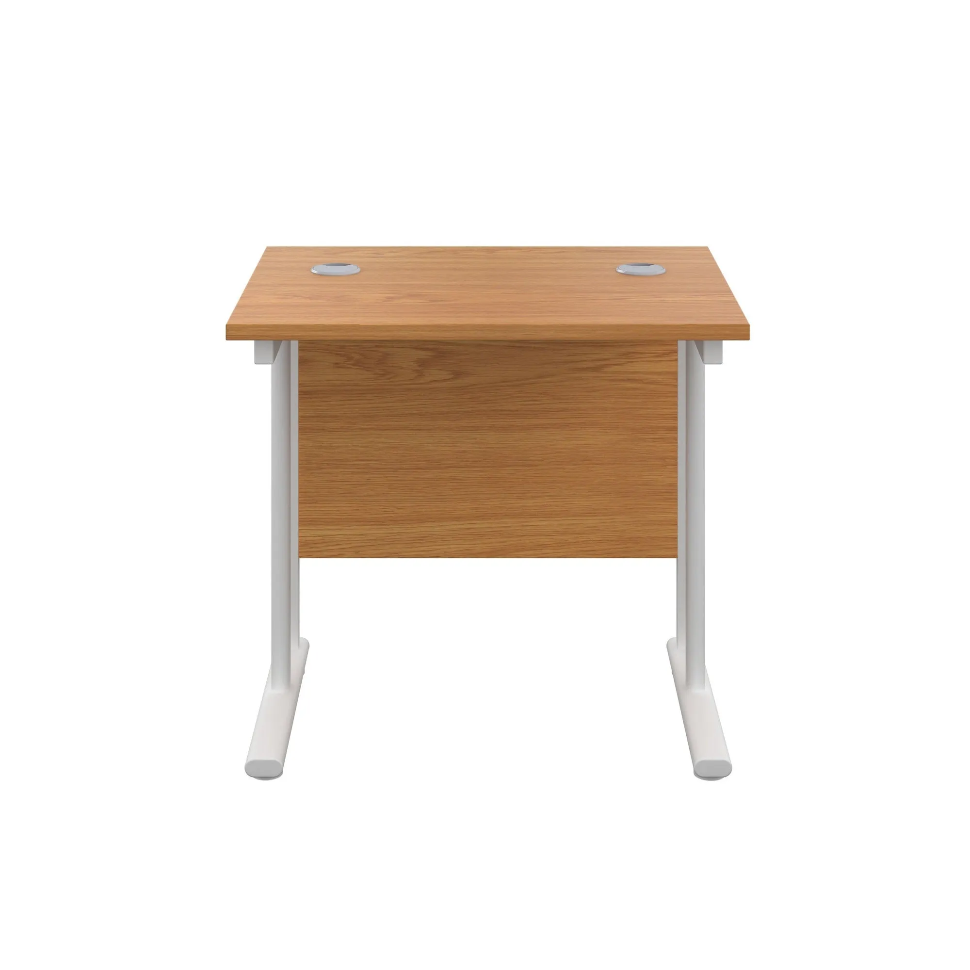 Twin Upright Straight 800mm Slim Desk
