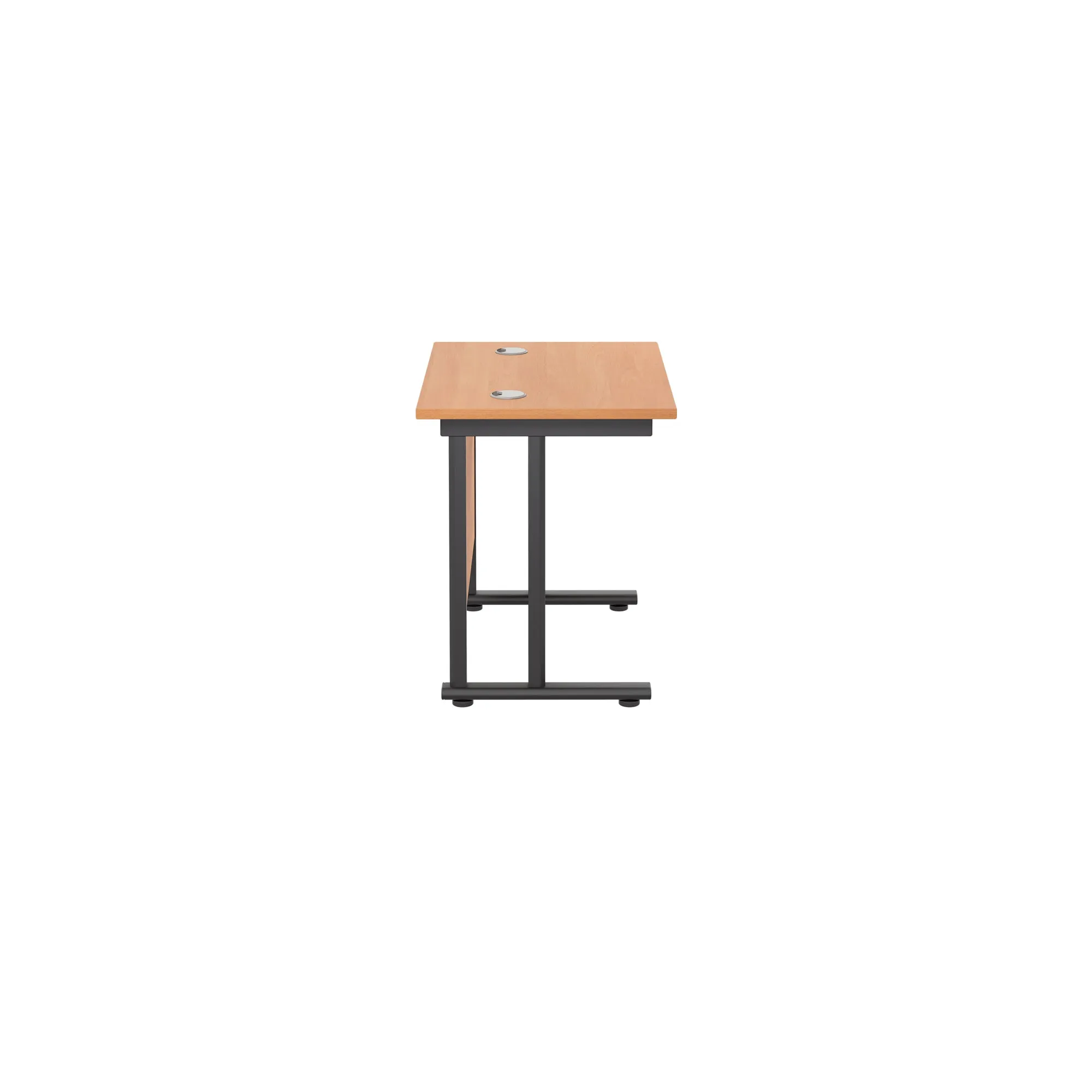Twin Upright Straight 800mm Slim Desk
