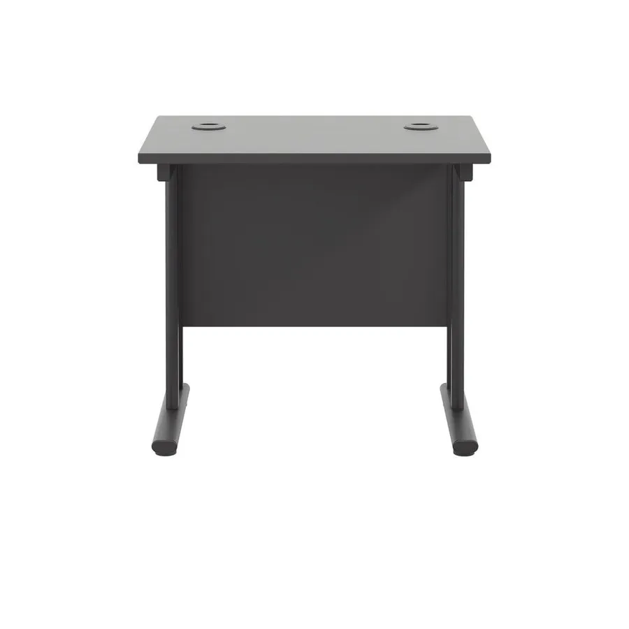 Twin Upright Straight 800mm Slim Desk