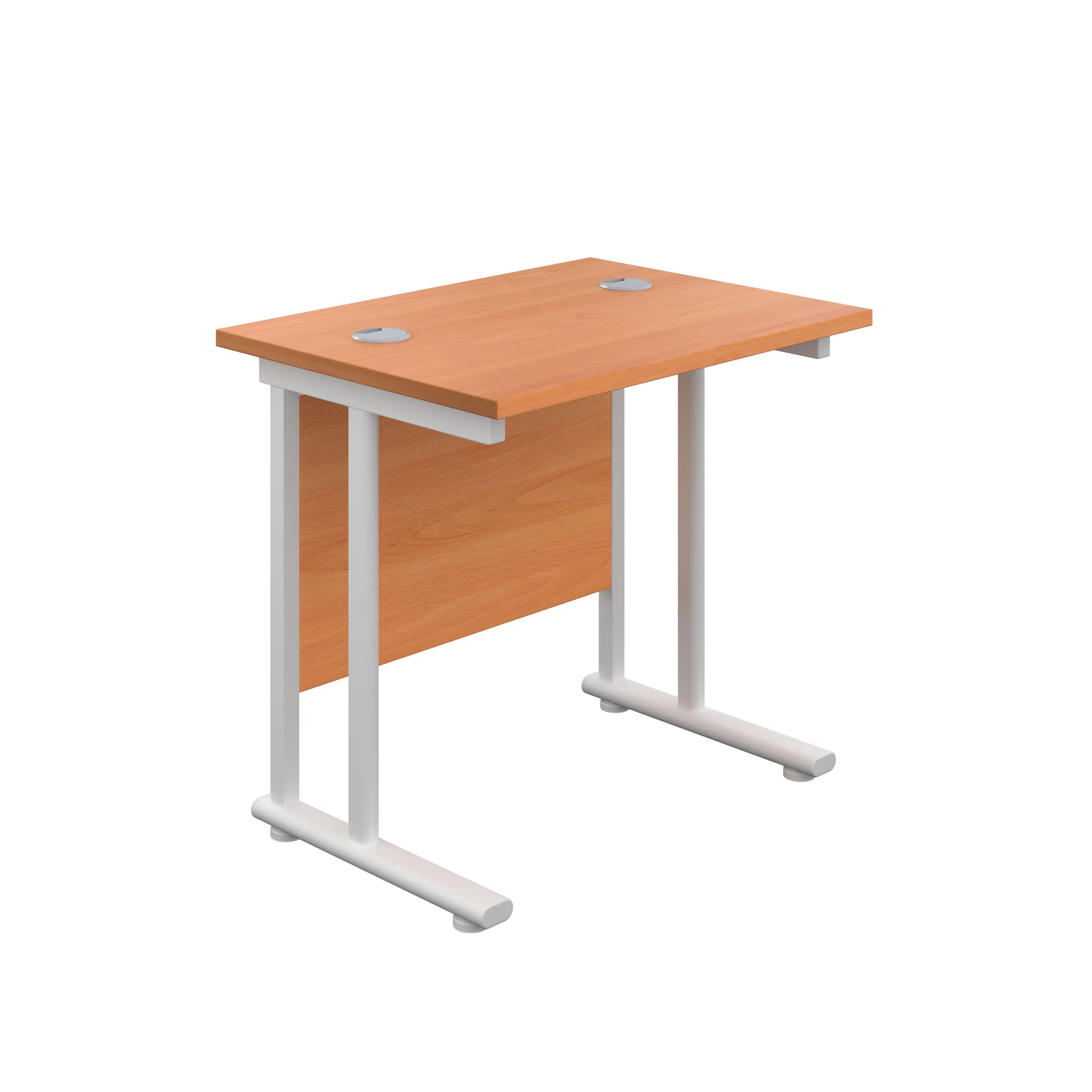 Twin Upright Straight 800mm Slim Desk