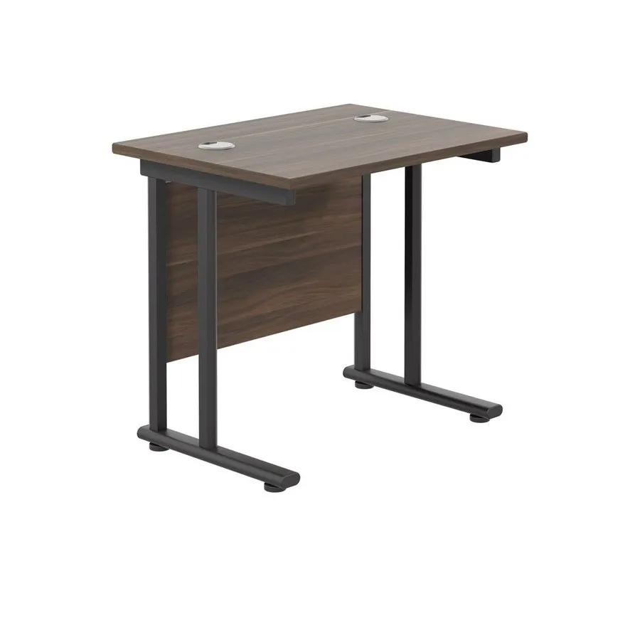 Twin Upright Straight 800mm Slim Desk
