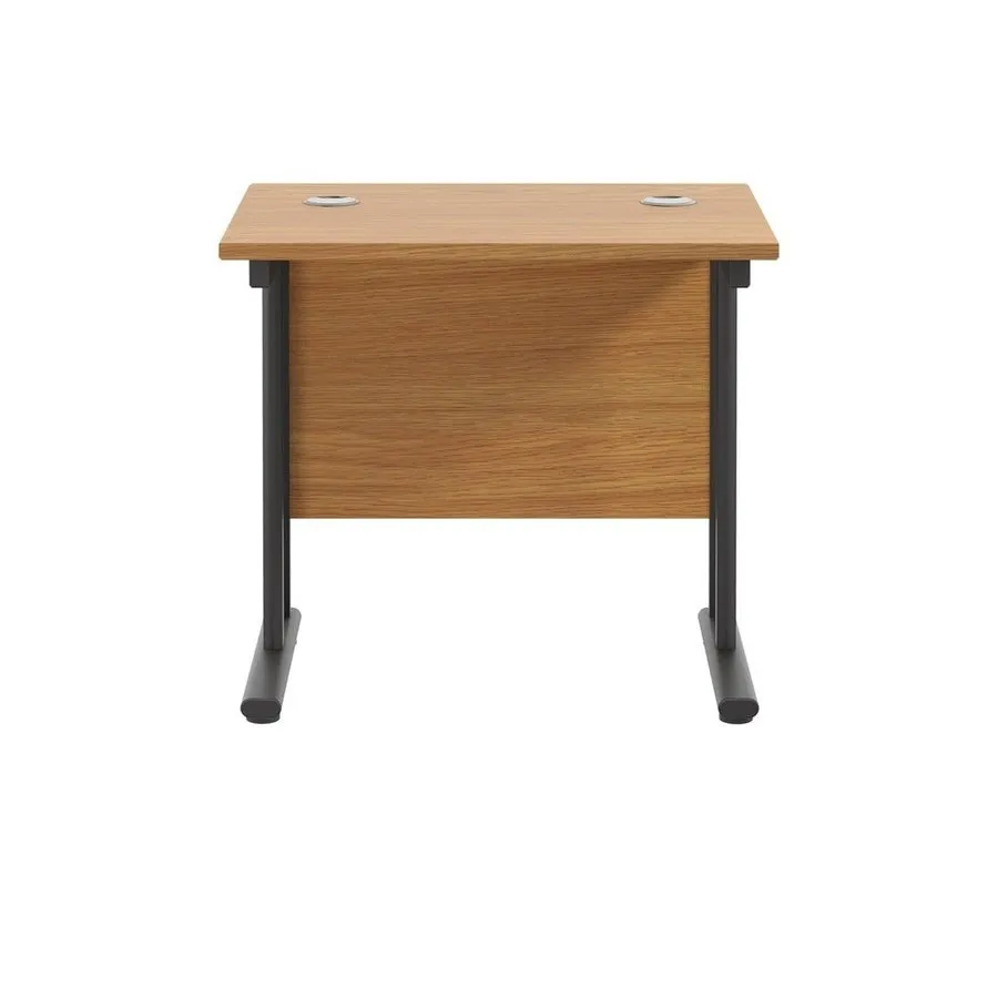 Twin Upright Straight 800mm Slim Desk