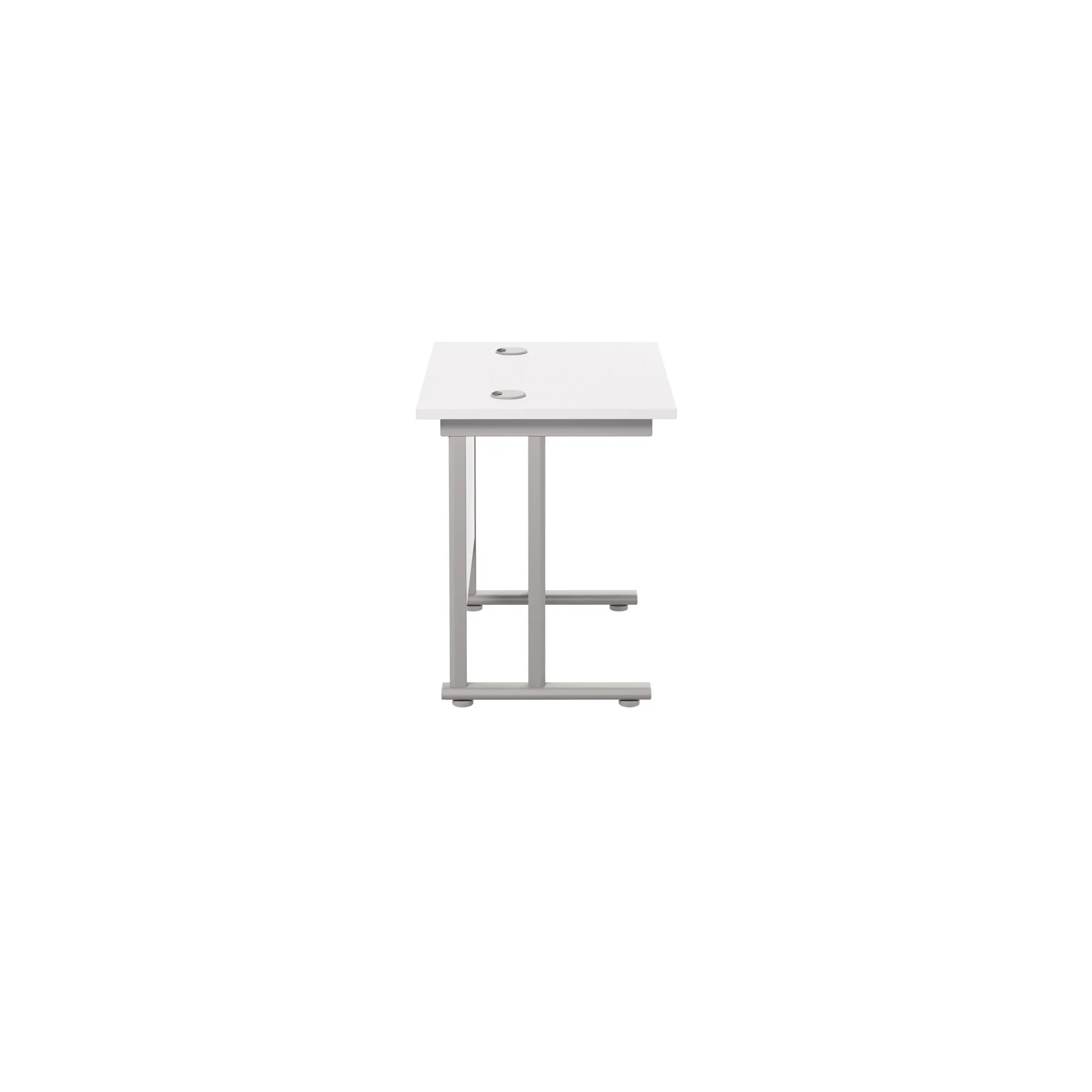 Twin Upright Straight 800mm Slim Desk