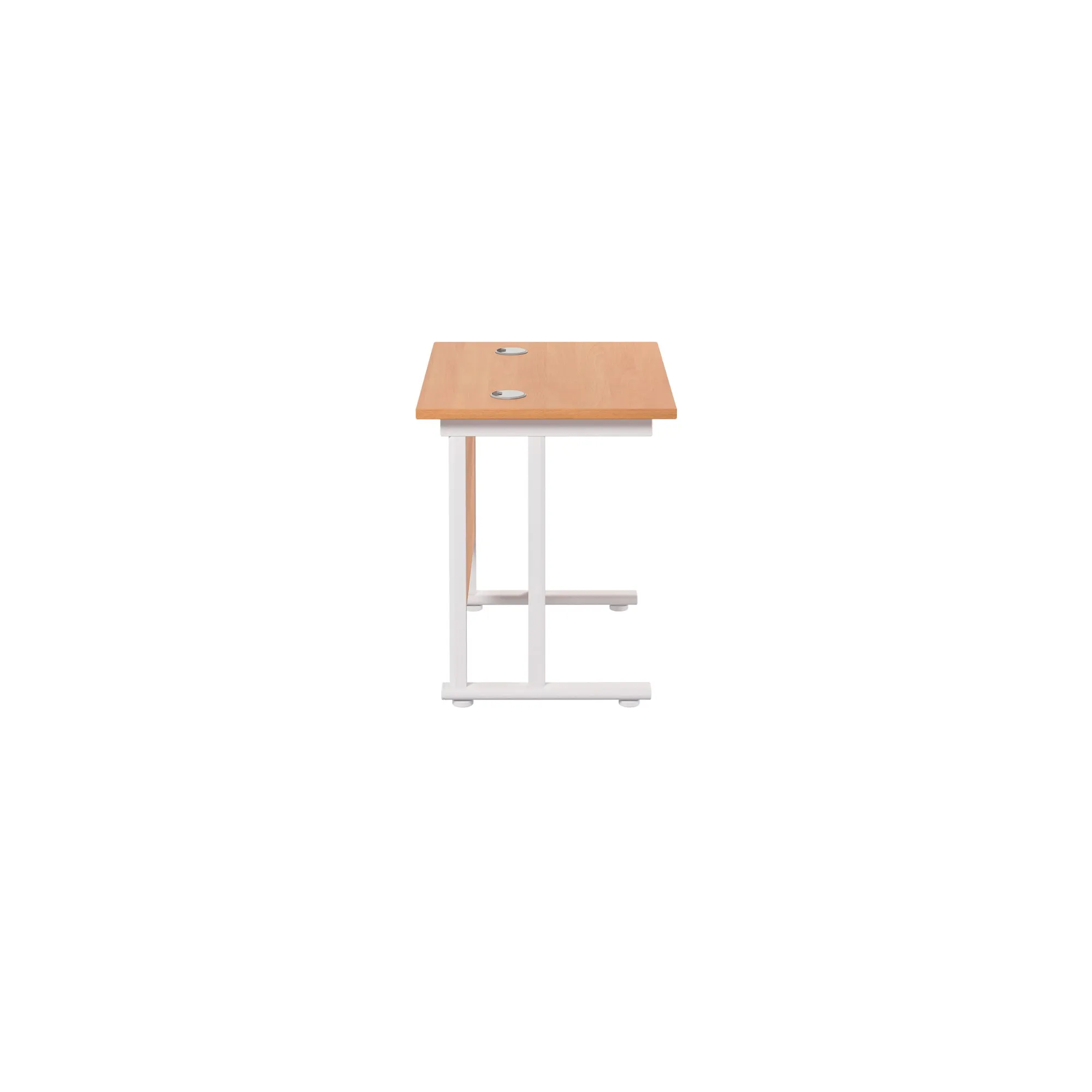 Twin Upright Straight 800mm Slim Desk