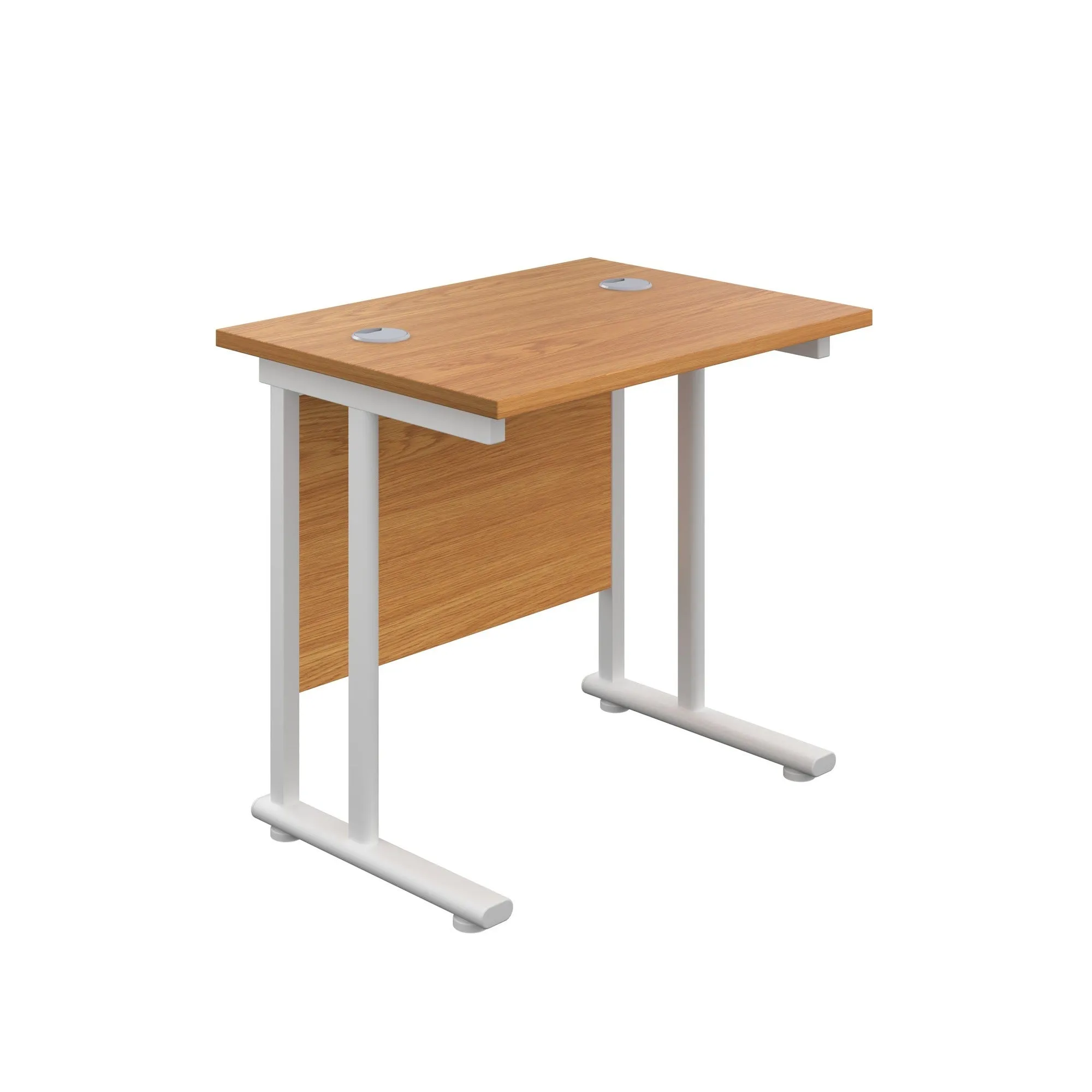 Twin Upright Straight 800mm Slim Desk