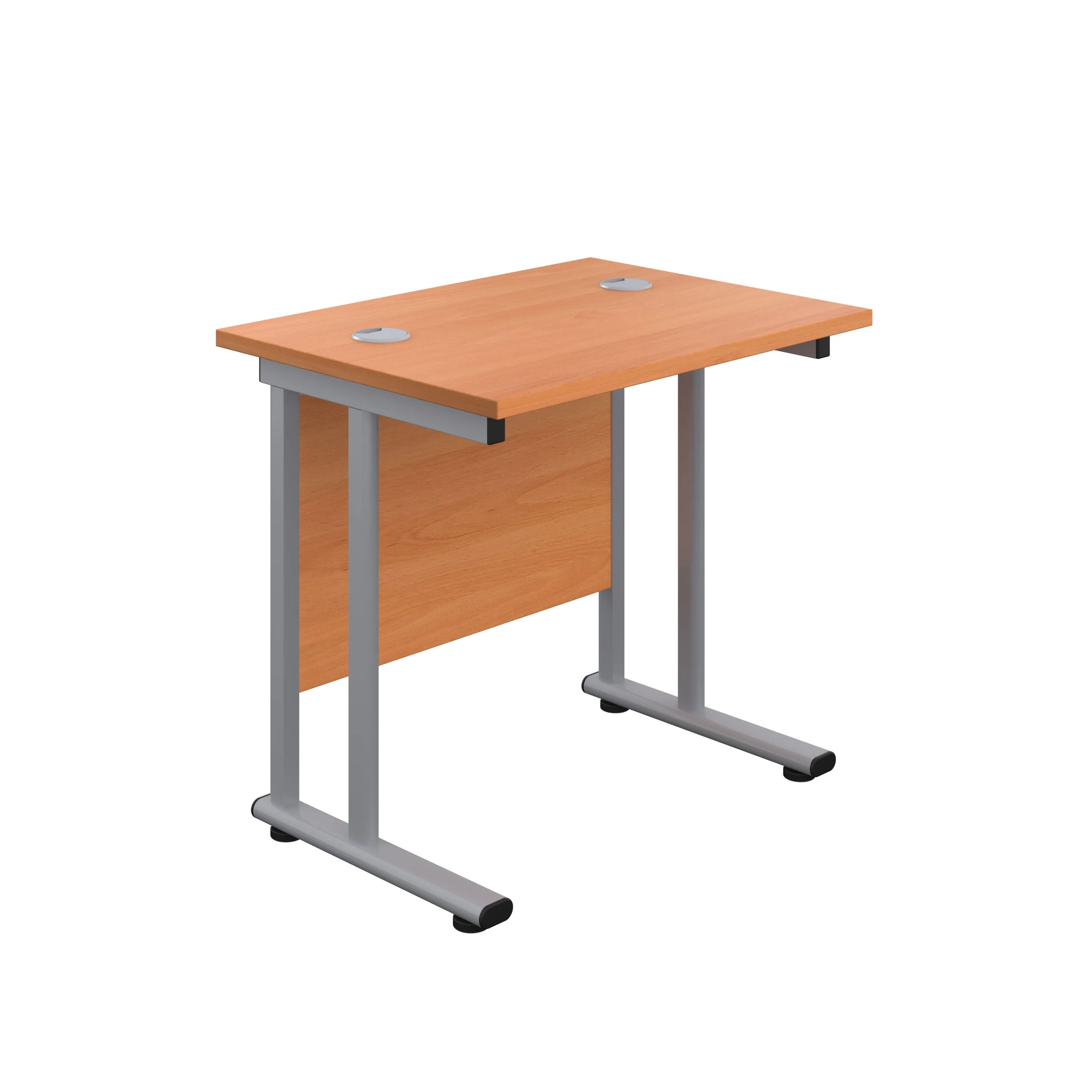 Twin Upright Straight 800mm Slim Desk