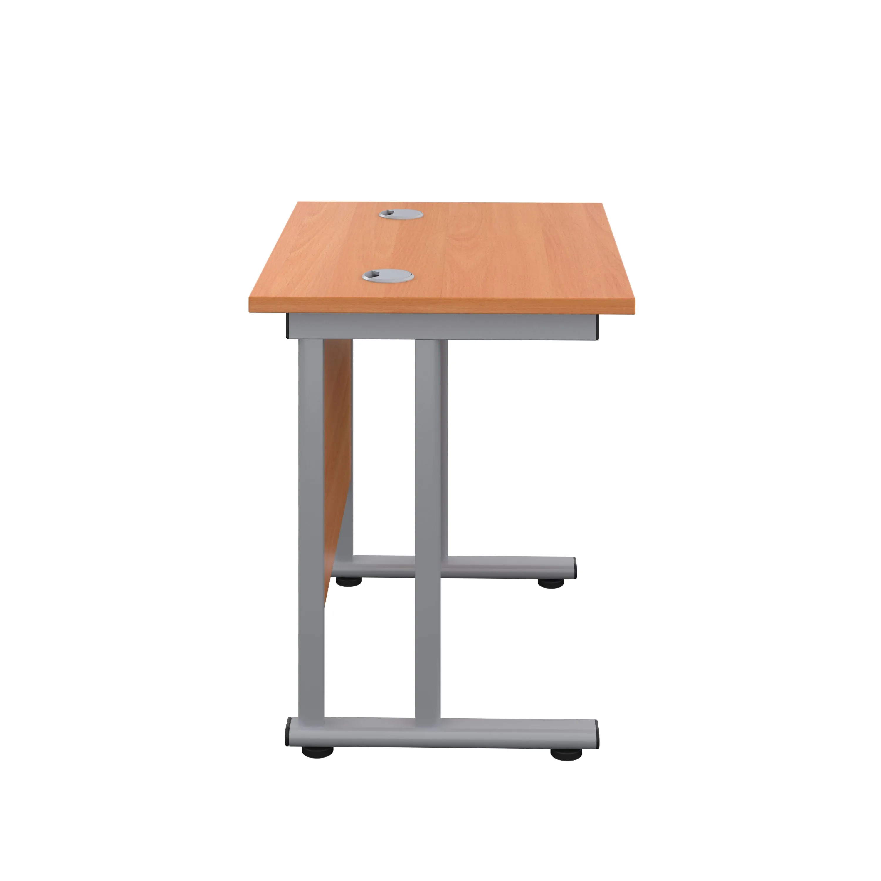 Twin Upright Straight 800mm Slim Desk