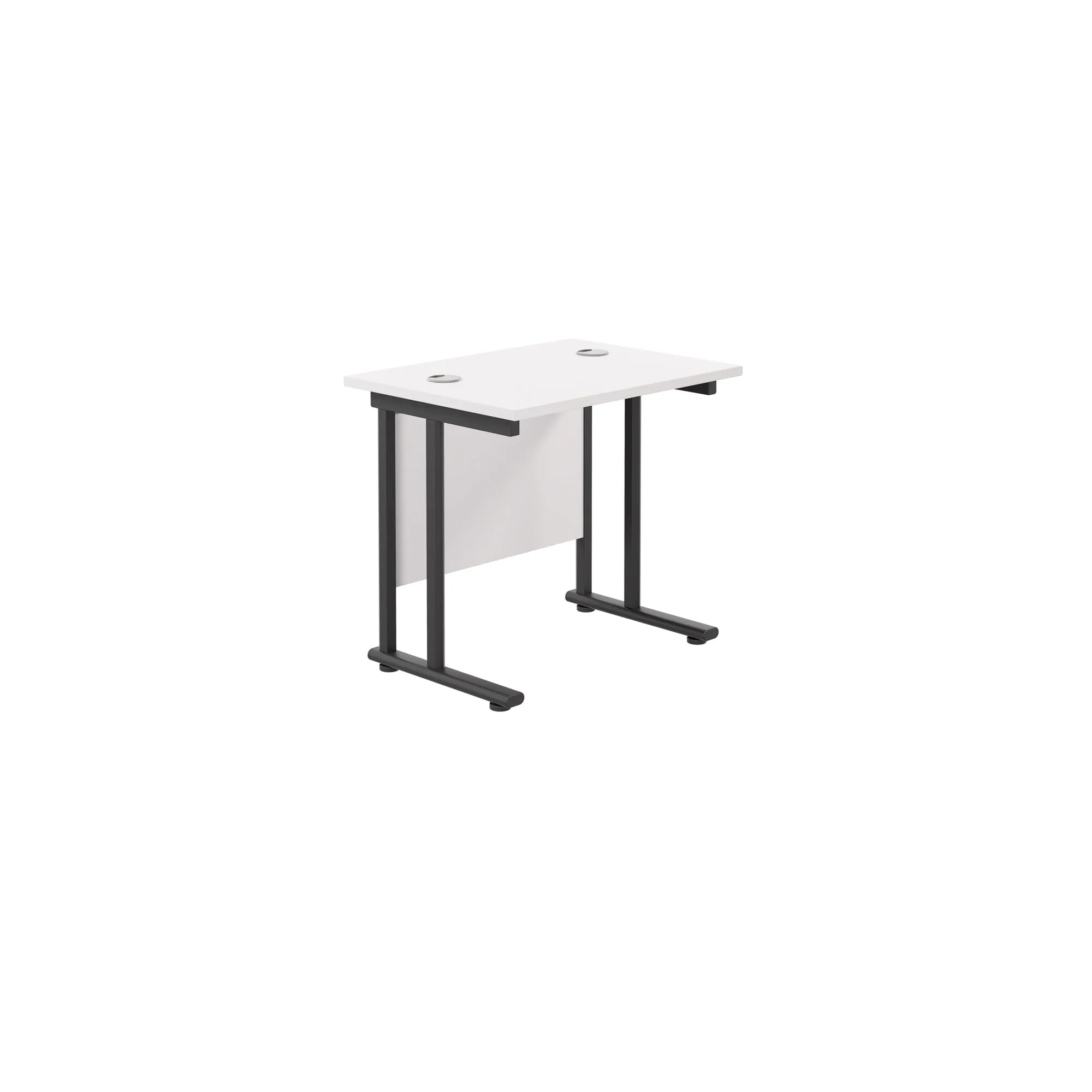 Twin Upright Straight 800mm Slim Desk