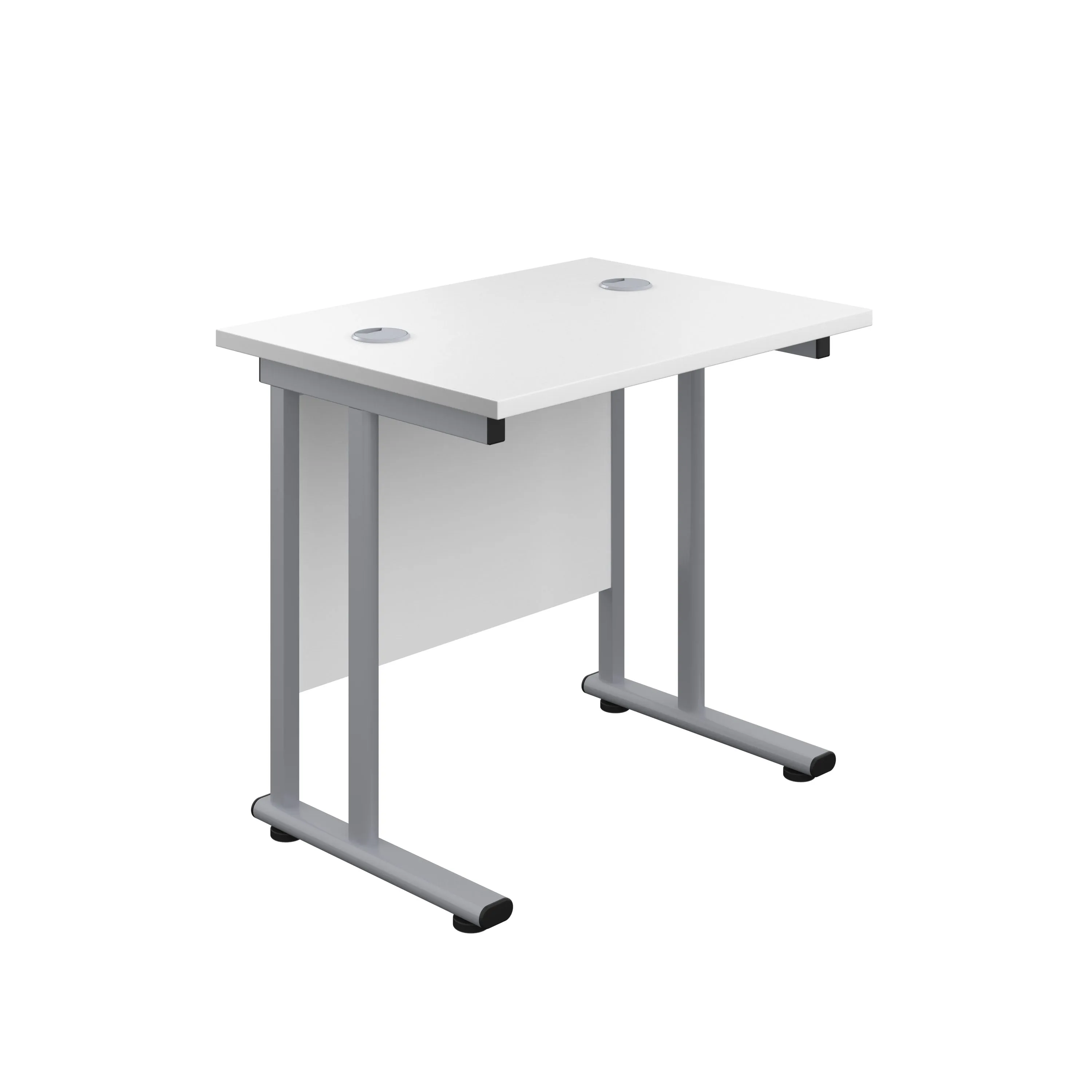 Twin Upright Straight 800mm Slim Desk