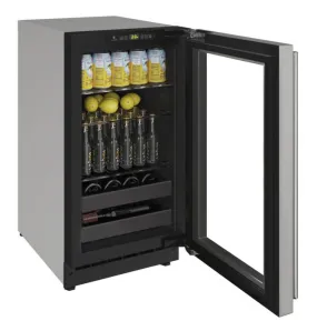 U-Line Beverage Center 18" Reversible Hinge Stainless Frame 115v