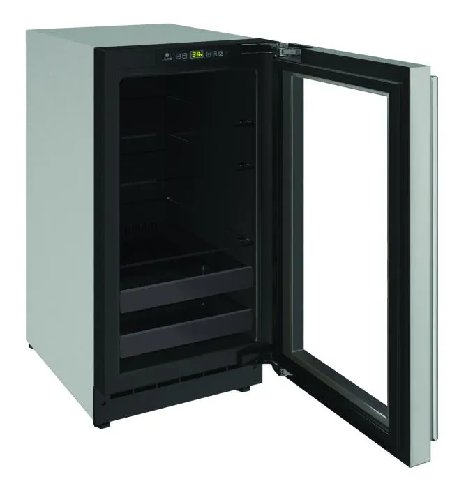 U-Line Beverage Center 18" Reversible Hinge Stainless Frame 115v