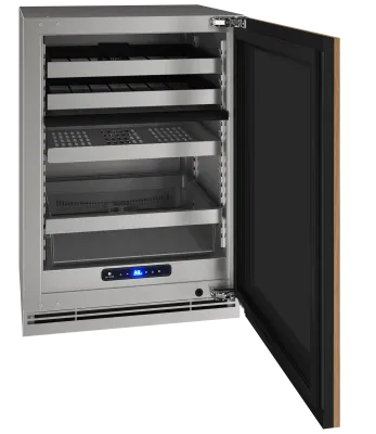U-Line Beverage Center 24" Dual Zone Reversible Hinge Integrated Solid 115v