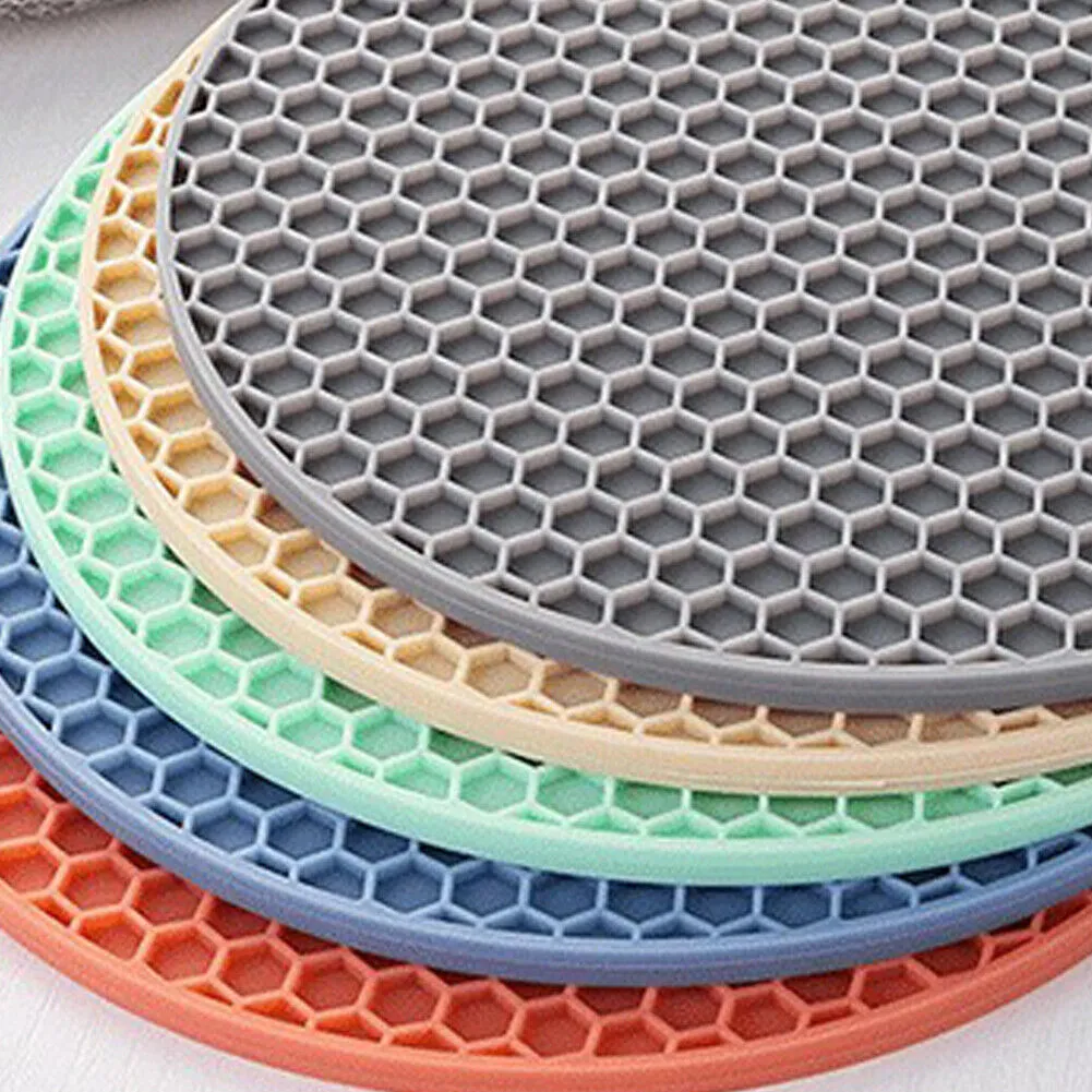 US 7-14 Pack Silicone Hot Pot Holder Trivet Mat Non Stick Heat Resistant Kitchen