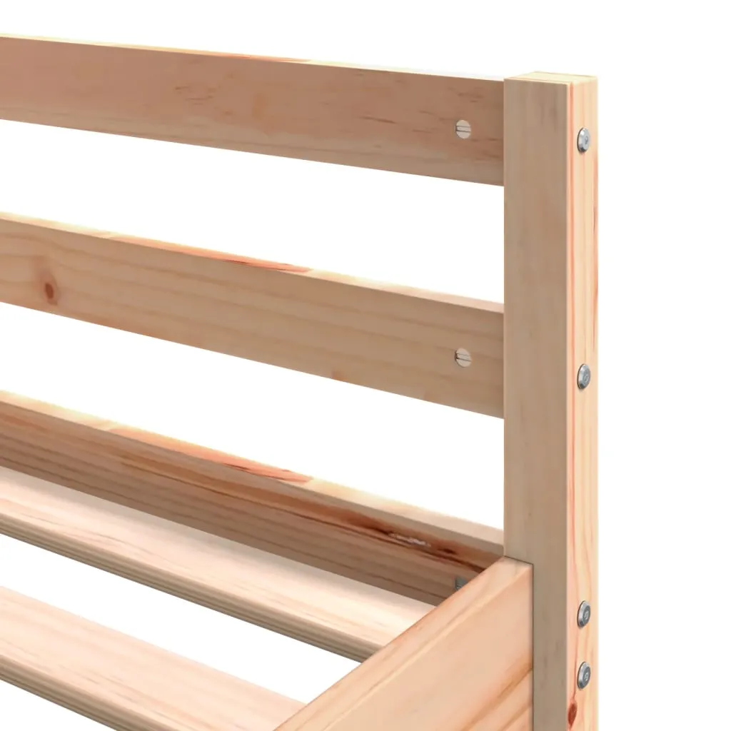 vidaXL Loft Bed with Desk and Ladder 160x200 cm Solid Wood Pine