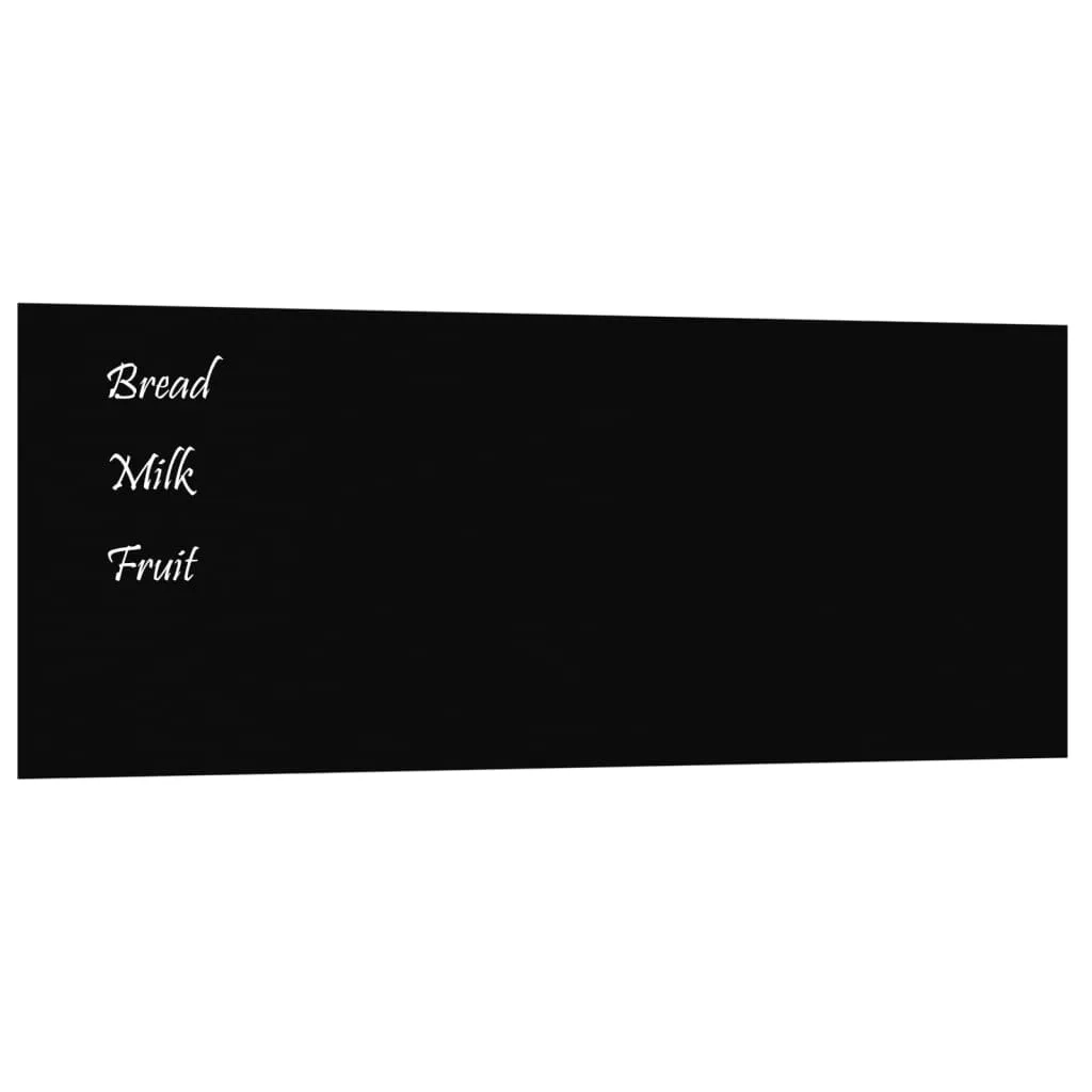 vidaXL Wall-mounted Magnetic Board Black 100x40 cm Tempered Glass