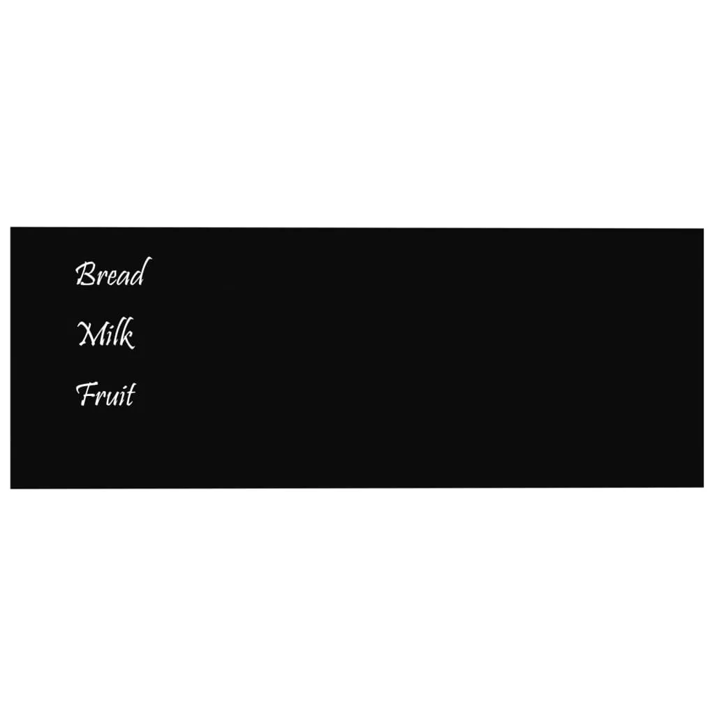 vidaXL Wall-mounted Magnetic Board Black 80x30 cm Tempered Glass