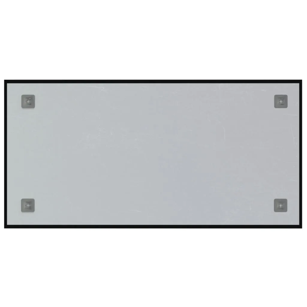 vidaXL Wall-mounted Magnetic Board Black 80x40 cm Tempered Glass
