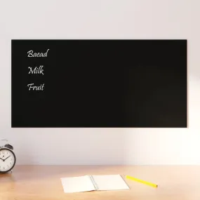 vidaXL Wall-mounted Magnetic Board Black 80x40 cm Tempered Glass