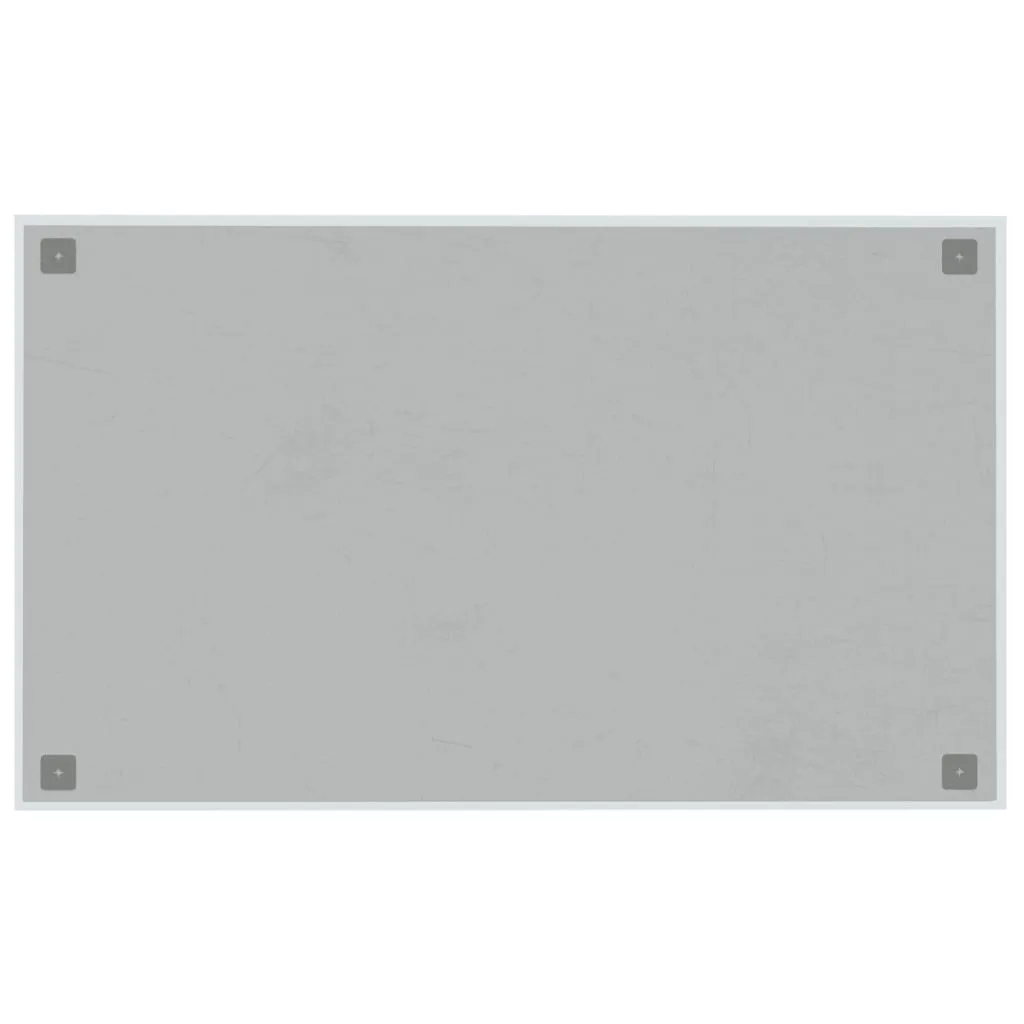 vidaXL Wall-mounted Magnetic Board White 100x60 cm Tempered Glass