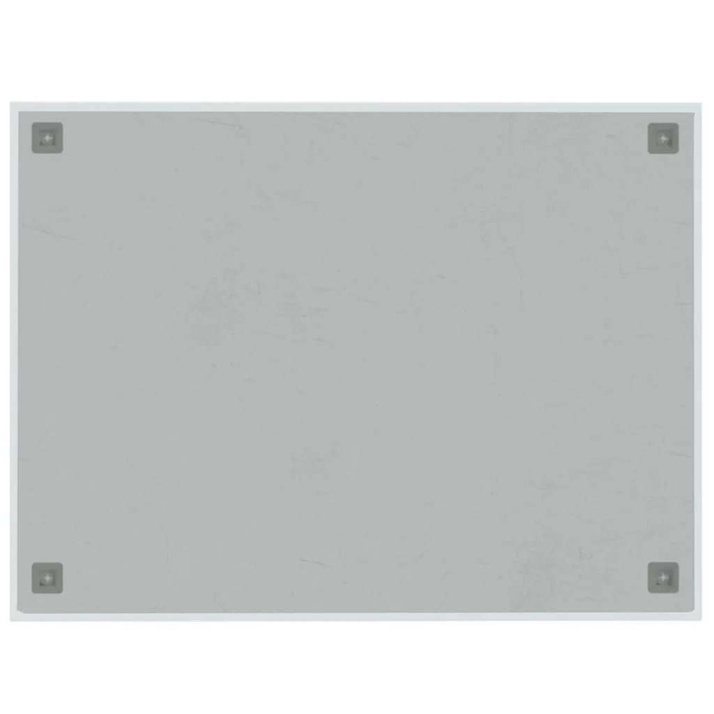 vidaXL Wall-mounted Magnetic Board White 80x60 cm Tempered Glass