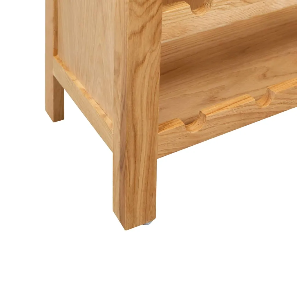 vidaXL Wine Cabinet 72x32x90 cm Solid Oak Wood