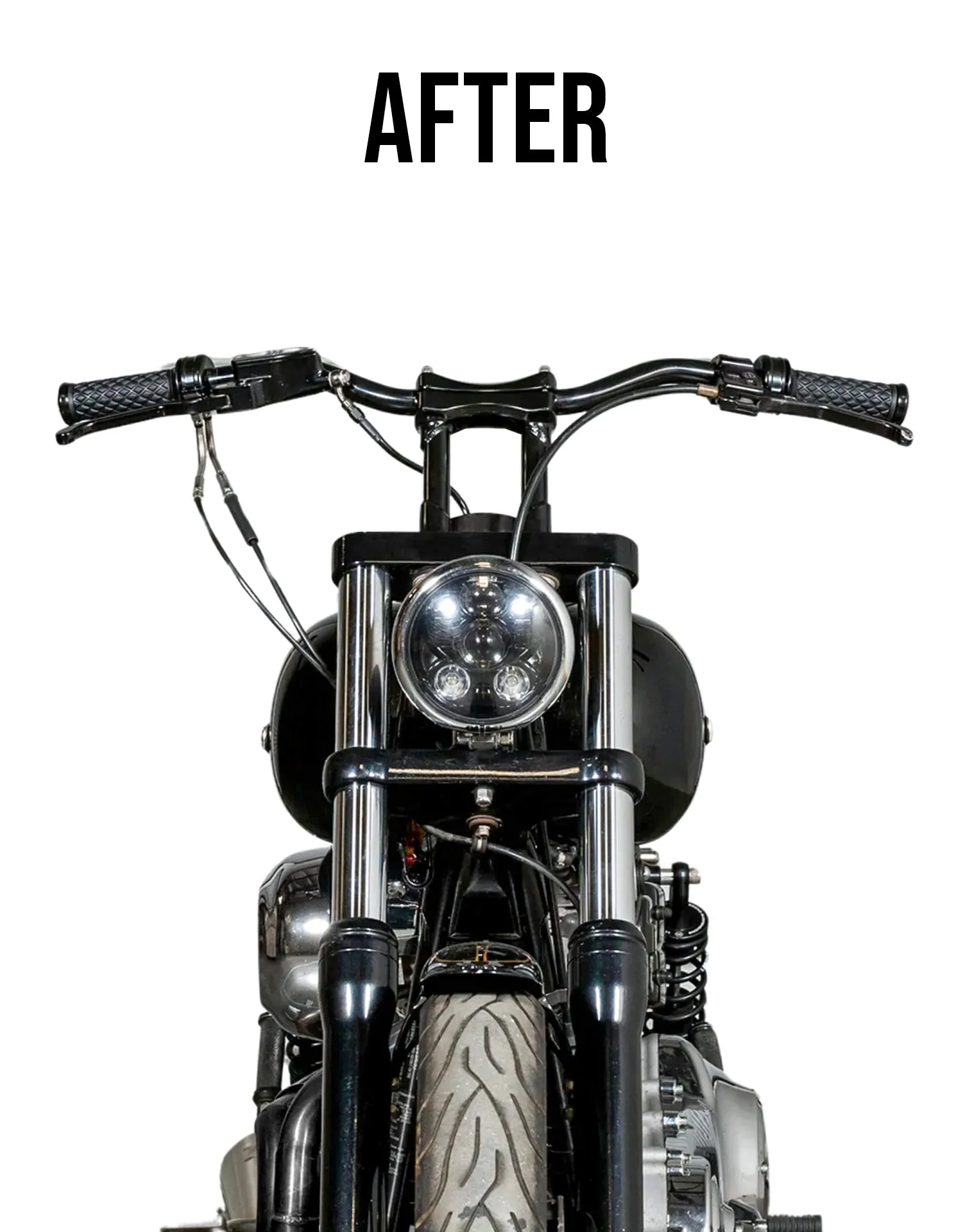 Viking Warlock 6" Handlebar Risers for Harley Dyna Super Glide FXD/I Gloss Black