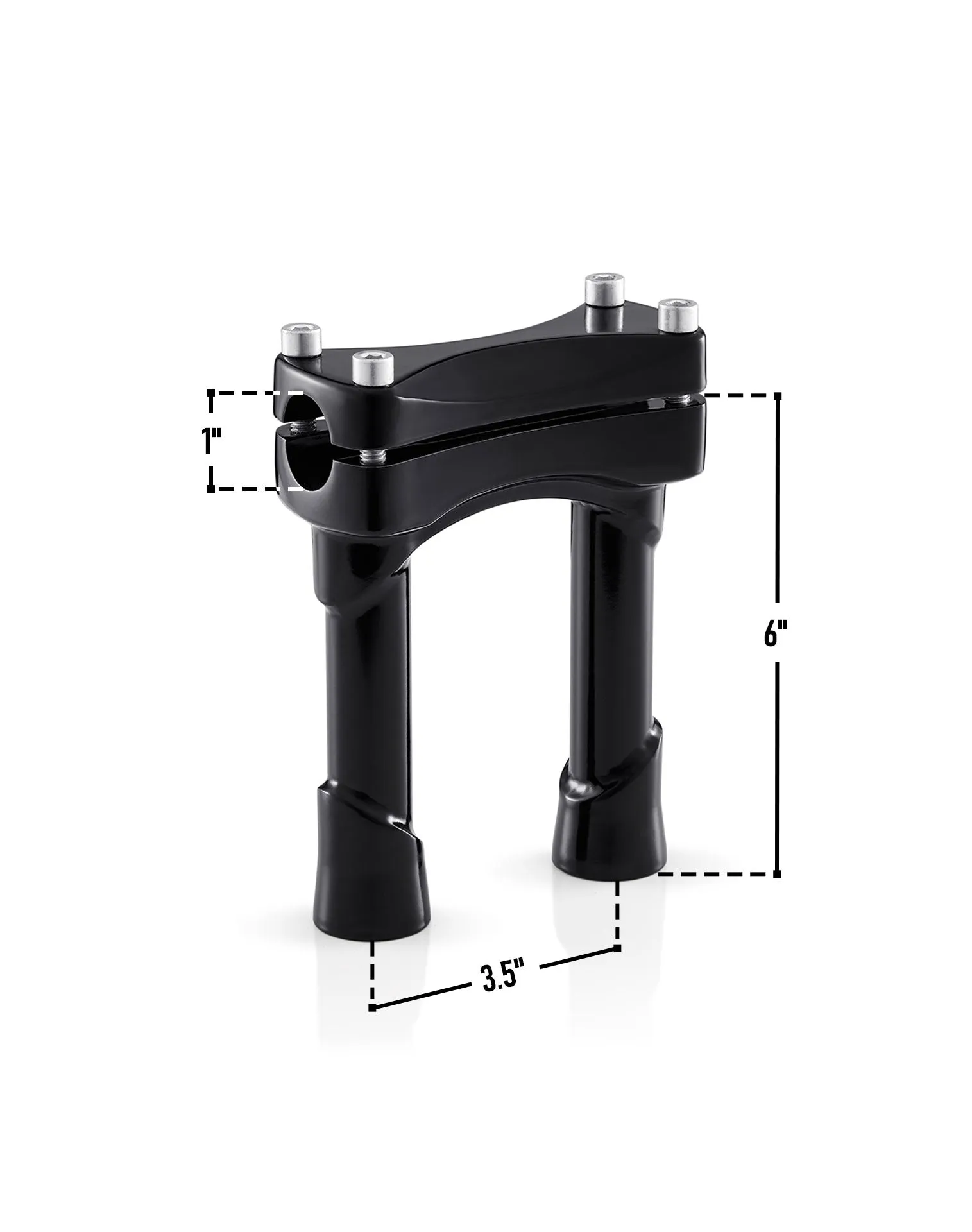 Viking Warlock 6" Handlebar Risers for Harley Dyna Super Glide FXD/I Gloss Black