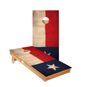 Vintage Texas Flag Longhorn Star Cornhole Boards