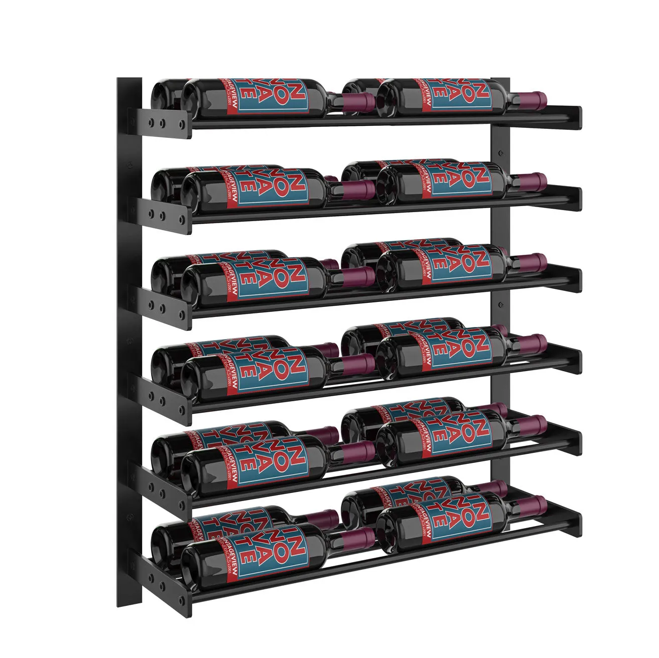 VintageView Evolution Wine Wall 30″ 2C Wall Mounted Wine Rack System (12 to 36 bottles)