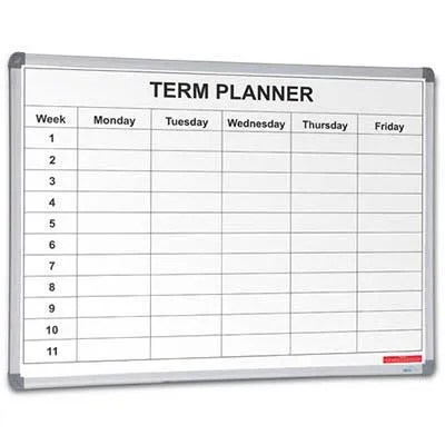Visionchart Magnetic Whiteboard School Planner 1 Term 1200 X 900Mm