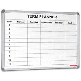 Visionchart Magnetic Whiteboard School Planner 1 Term 1200 X 900Mm