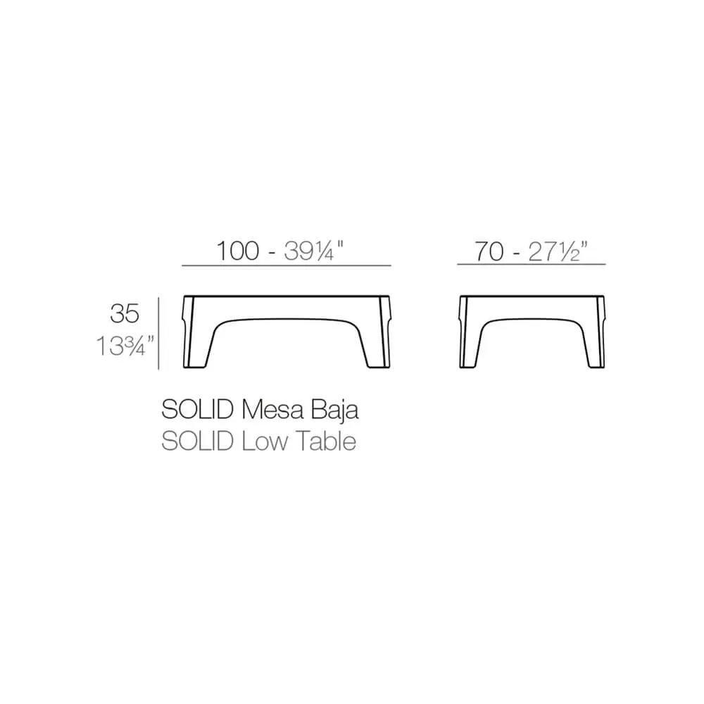 Vondom Solid low table polyethylene by Stefano Giovannoni