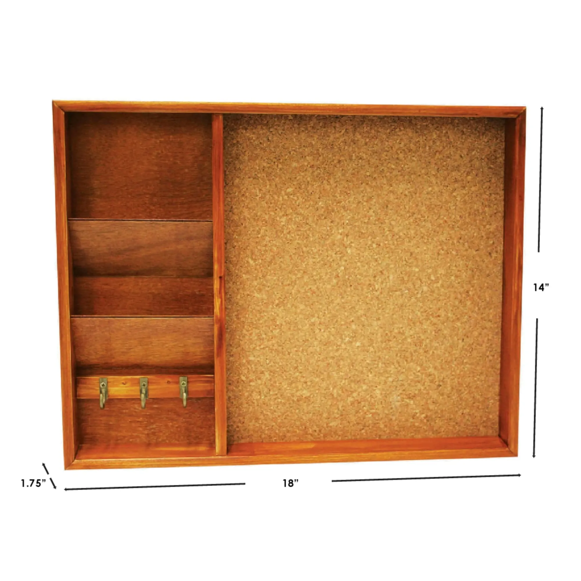Wall Mounted Wood Bulletin Board, Pine