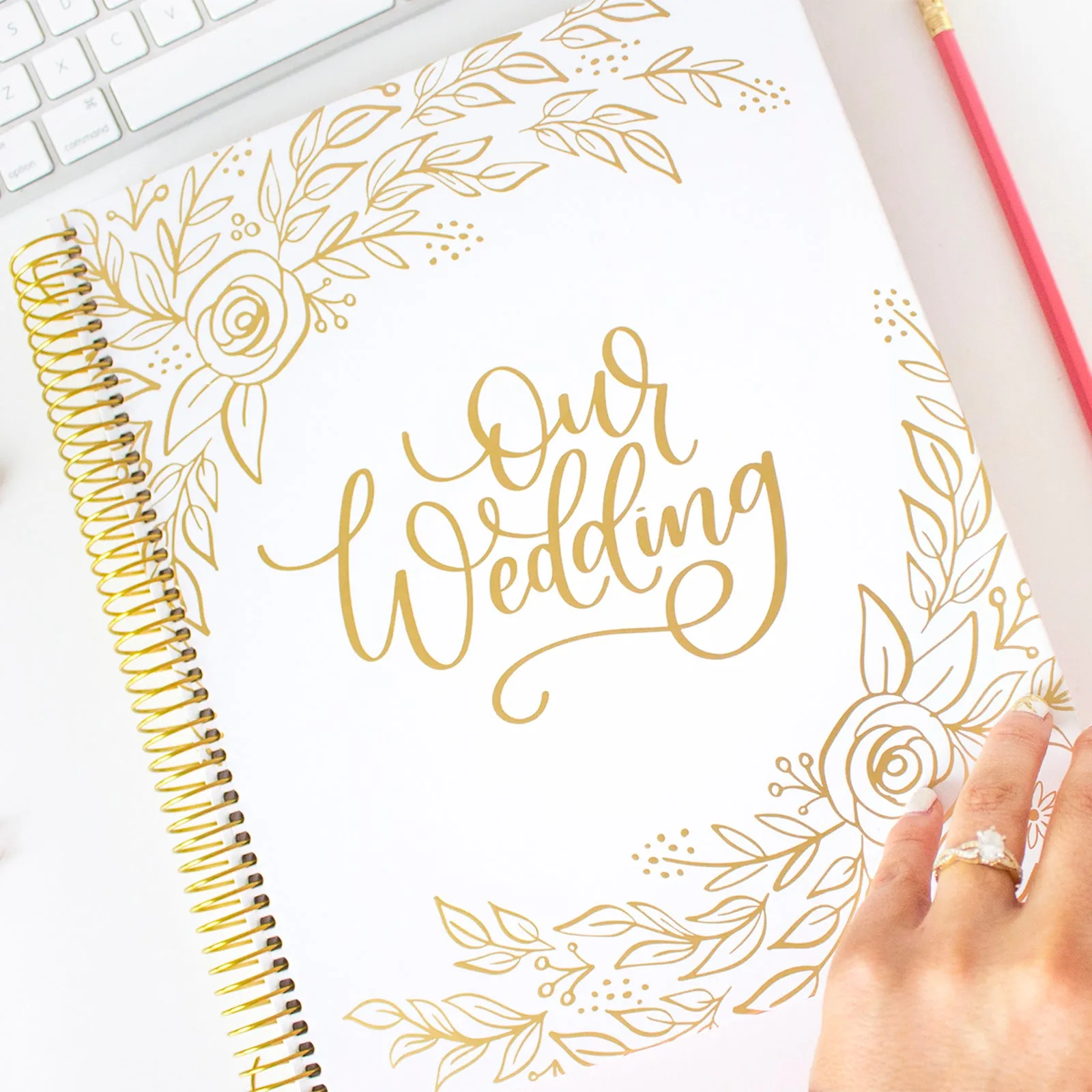 Wedding Planner & Calendar, Gold Floral