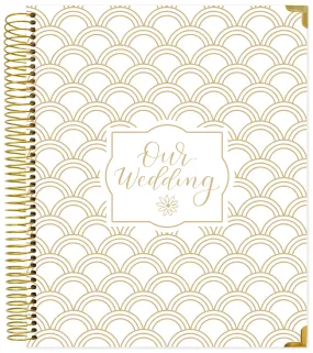 Wedding Planner & Calendar, Gold Scallops