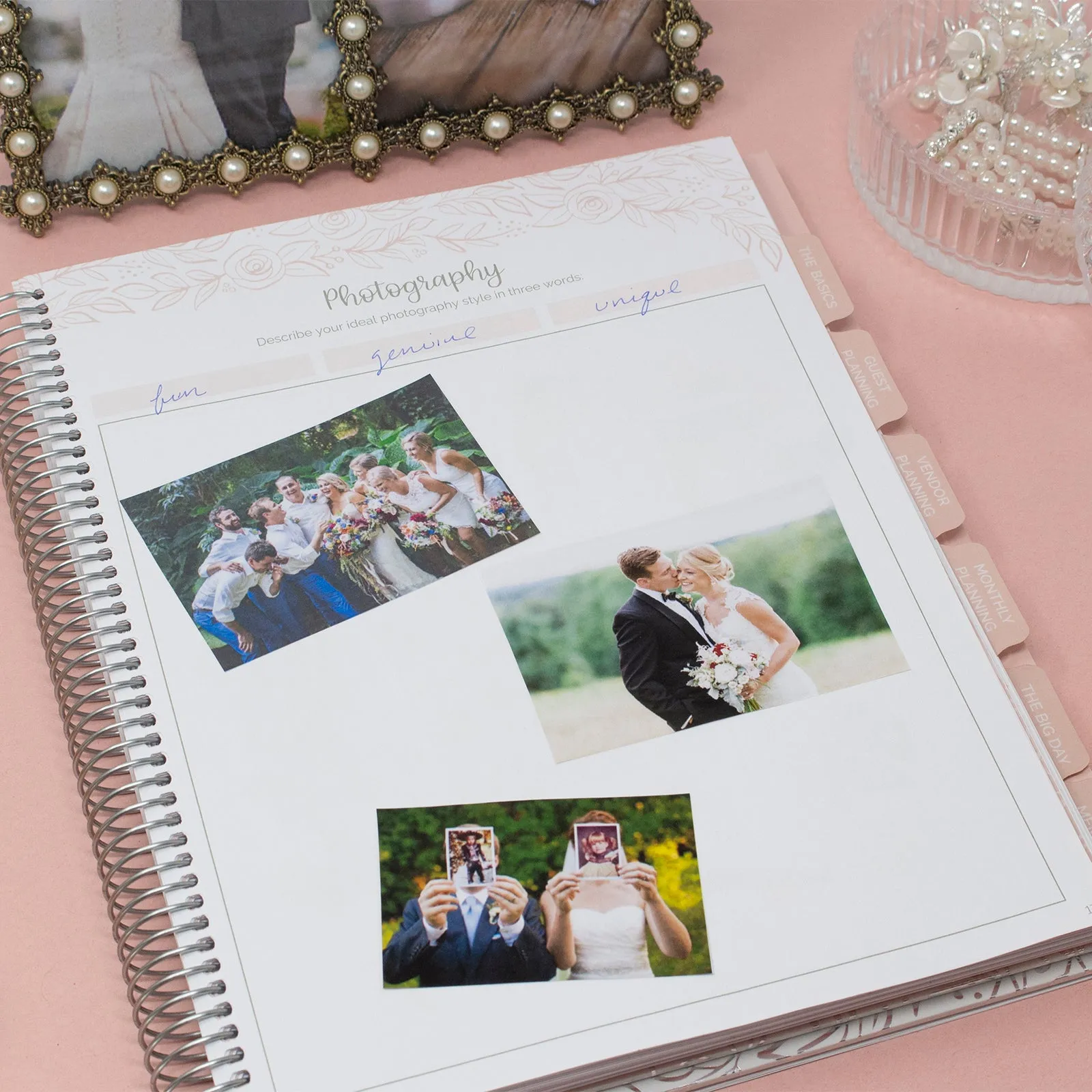 Wedding Planner & Calendar, Silver Floral