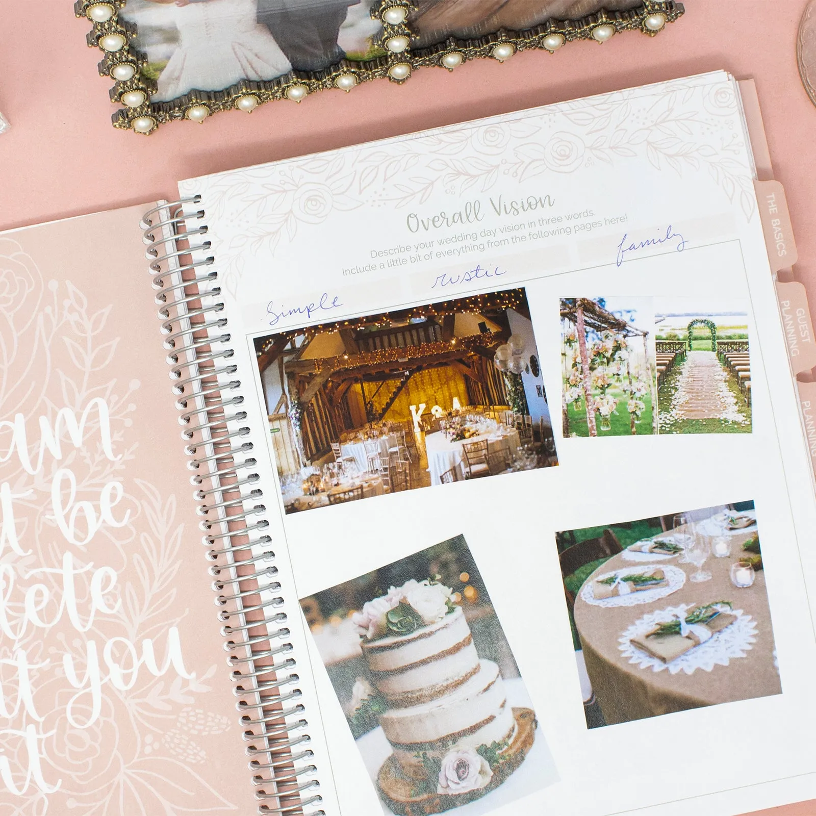 Wedding Planner & Calendar, Silver Floral