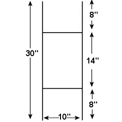 Wire Frame - 10" x 30" H-Frame