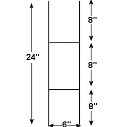 Wire Frame - 6" x 24" H-Frame