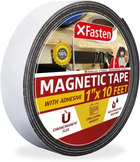 XFasten Flexible Magnetic Tape | 1 Inch x 10 Foot
